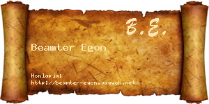 Beamter Egon névjegykártya